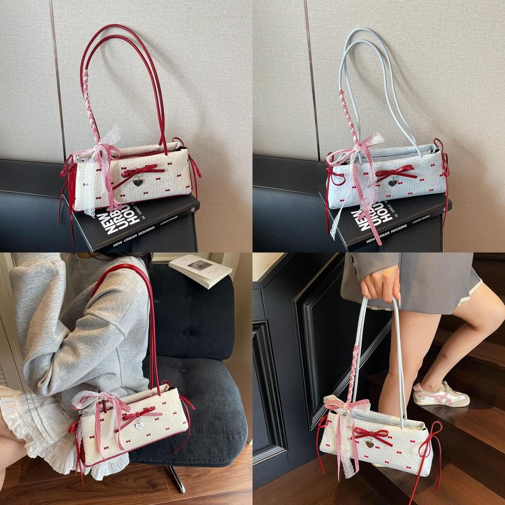 Butterfly Knot Dot Fashion Tote Bag In Spongy Material For Urban Wear