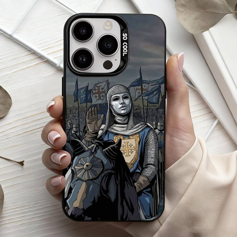 Чехол для телефона B-Baldwin IV of J-Jerusalem для iPhone17,16,15,14,13,12,11 Plus,Pro Max Конфетный Серебряный Покрытие Внутренняя Крышка