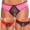 Polyester Fabric Lace Underwear Open Crotch Underwear Sexy Underwear All Seasons