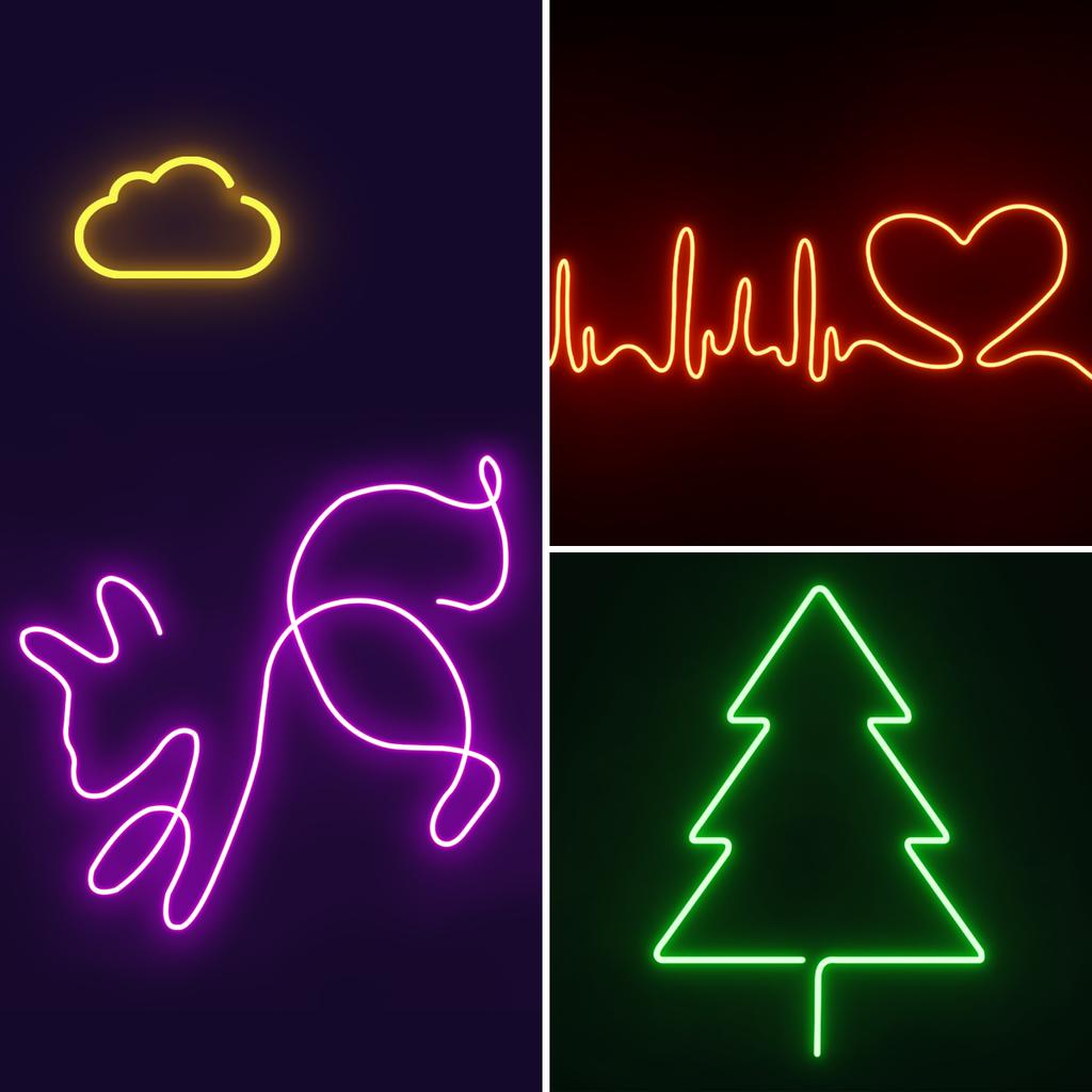 Tuya Smart Life RGB неоновый свет черная светодиодная лента WIFI неоновая веревочная лампа DIY синхронизация музыки спальня ТВ подсветка игровая комната