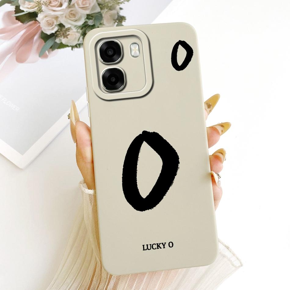 For OPPO A6X A6 A6T Pro 4G 5G 2026 Lucky Initial Letter Phone Case For Oppo A6 A6x A6t Soft Silicone Shockproof Cases Bumpers