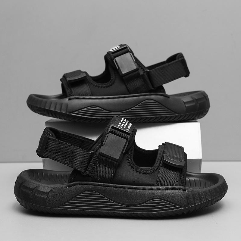 2026 new men's slippers summer casual wear breathable comfortable soft sole driving outdoor dual-purpose beach shoes