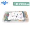 1490 шт. YTDMEN Электролитический конденсатор Керамический набор Резистор Светодиодный диод Набор Транзисторный корпус Набор для самостоятельной сборки Ассортимент Электронные компоненты
