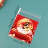 100 шт. Рождественский подарочный пакет, самоклеящийся пакет для упаковки печенья и конфет, подарочный пакет на годовщину, пластиковый пакет для выпечки закусок