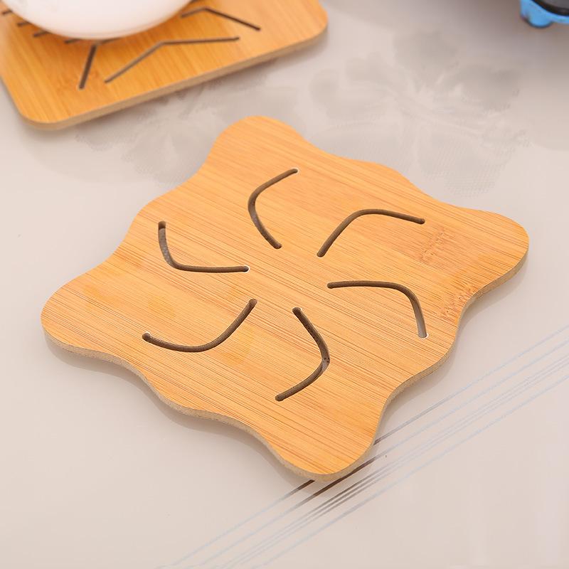 Креативная полая нескользящая и термостойкая подставка, деревянная изоляционная подставка, подставка для чайного набора для обеденного стола