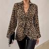 Long Sleeved Shirt with Leopard Print Temperament, Spring New Style, Long Sleeved Shirt