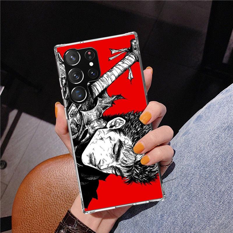 Чехол для телефона с принтом аниме G-Guts B-Berserks для Samsung Galaxy S24 S25 Edge S26 Ultra S23 S22 S21 Plus S20 FE + Персонализированный чехол