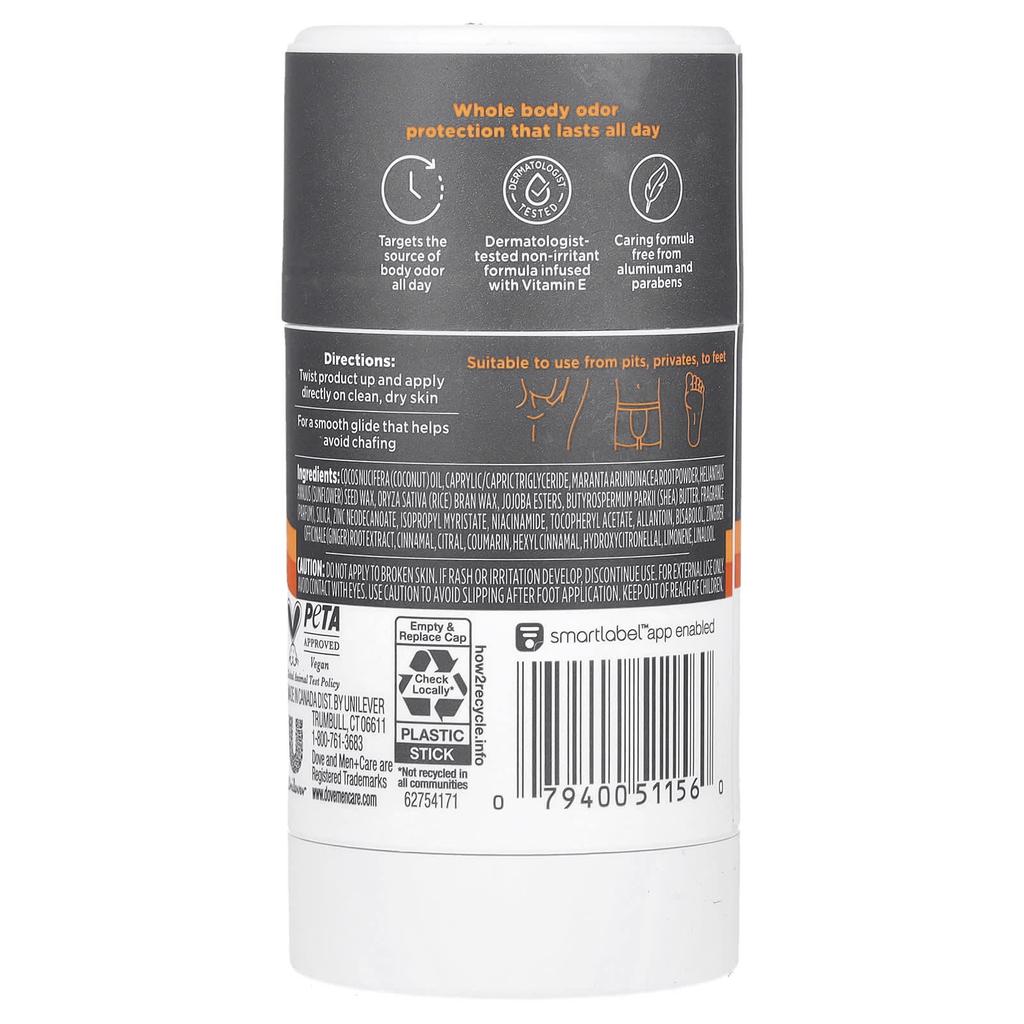 DOVE Men + Care, дезодорант для всего тела, дезодорант-карандаш, 2,6 унции