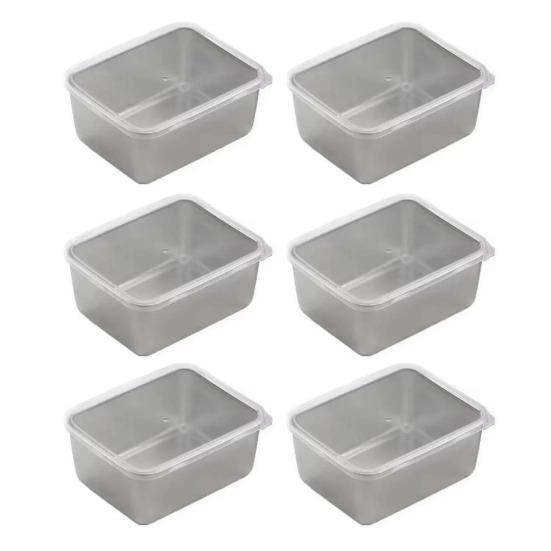 1/2/3/4/5/6/8 шт. Набор контейнеров для хранения продуктов Ланч-бокс из нержавеющей стали Штабелируемые контейнеры для закусок