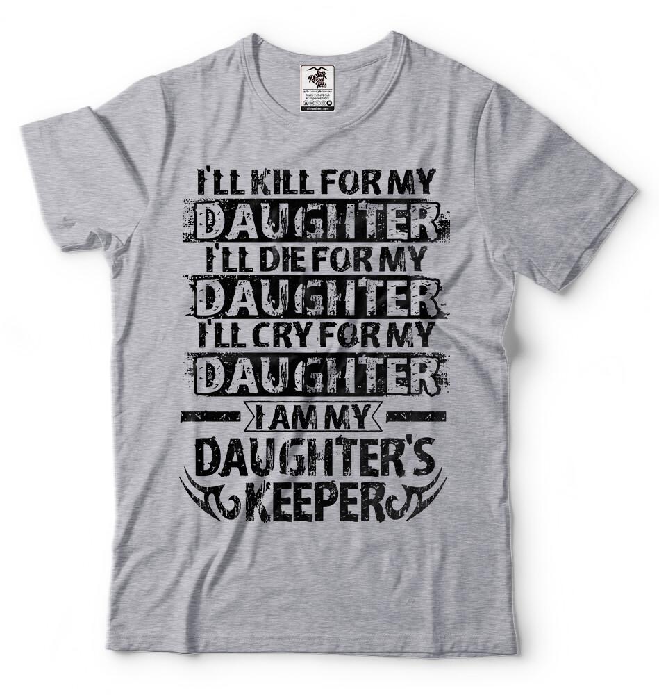 Fathers Day Gifts Gift For Dad Daughter Keeper Dad Tshirt Dad Daughter Gifts