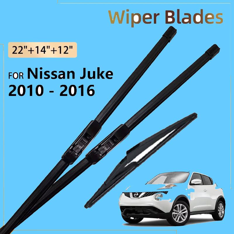 3x Комплект передних и задних дворников для Nissan Juke F15 2010 - 2016 2015 2014 2013 2012 2011 Щетки для лобового стекла