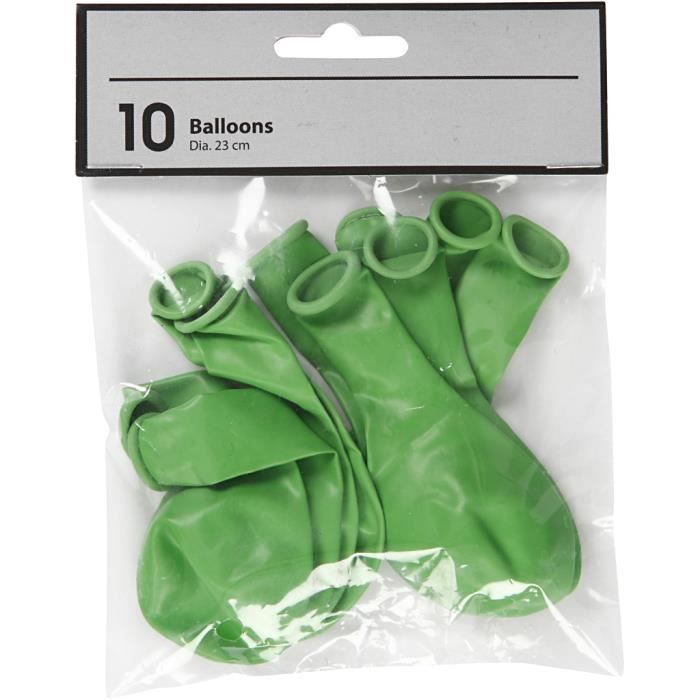 Ballon - HAPPY MOMENT - Réf 59165 - Caoutchouc naturel - Vert - Hélium compatible