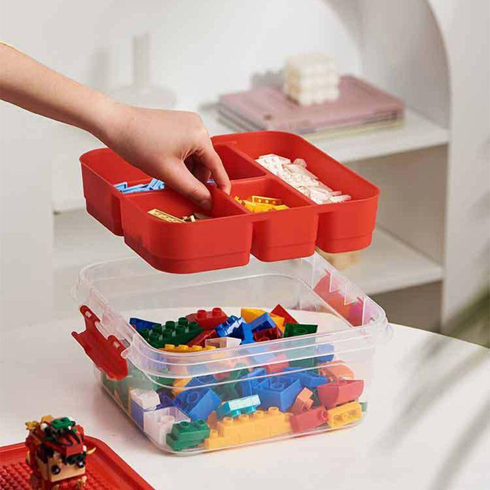 Stackable Children's Toy Organizer Transparent Particle Holder Sealed Storage Jars  Household