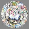 50 Books Flowers Doodle Personality Cartoon Flowers Creative DIY Mobile Phone Skateboard Suitcase Stickers