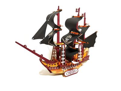 3D Пазл Пиратский Корабль, 3D Деревянная DIY Игрушка, Модель Парусника, 3D Модель, Набор для Сборки