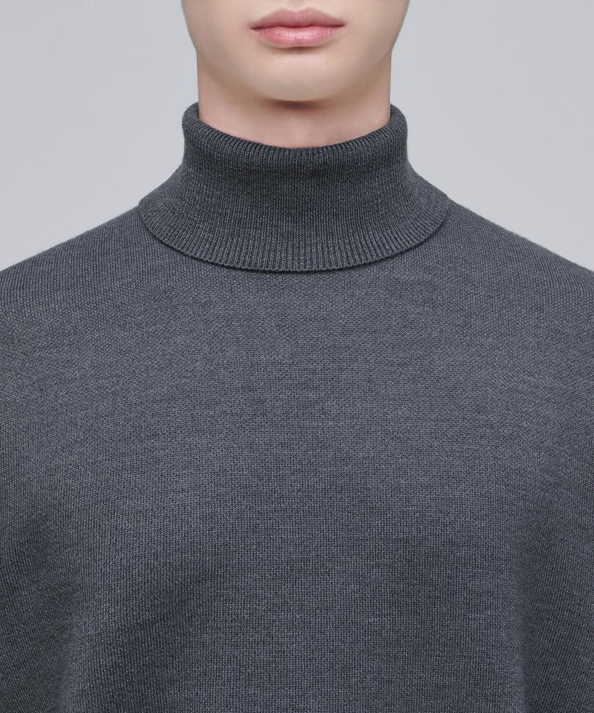 MUSINSA STANDARD Minimal Turtleneck Knit [Medium Gray]