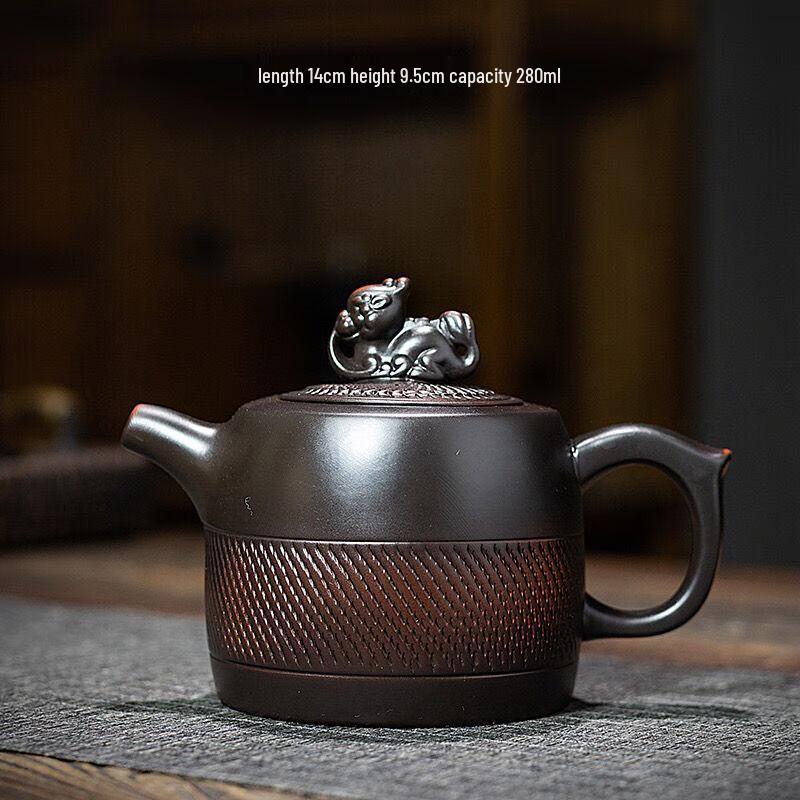 Shangqi Purple Clay Phoenix Teapot