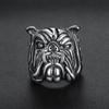 S925 Silver Ring Retro Animal Series Ring Bully Dog Shape Ring for Men and Women