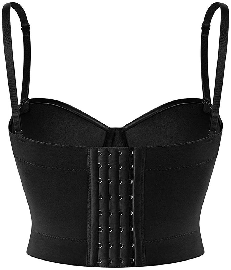 Women Leather Bra Gothic Bralette Corsage Sexy Lingerie Corset Tops Party Wear Tank Tops Underwear