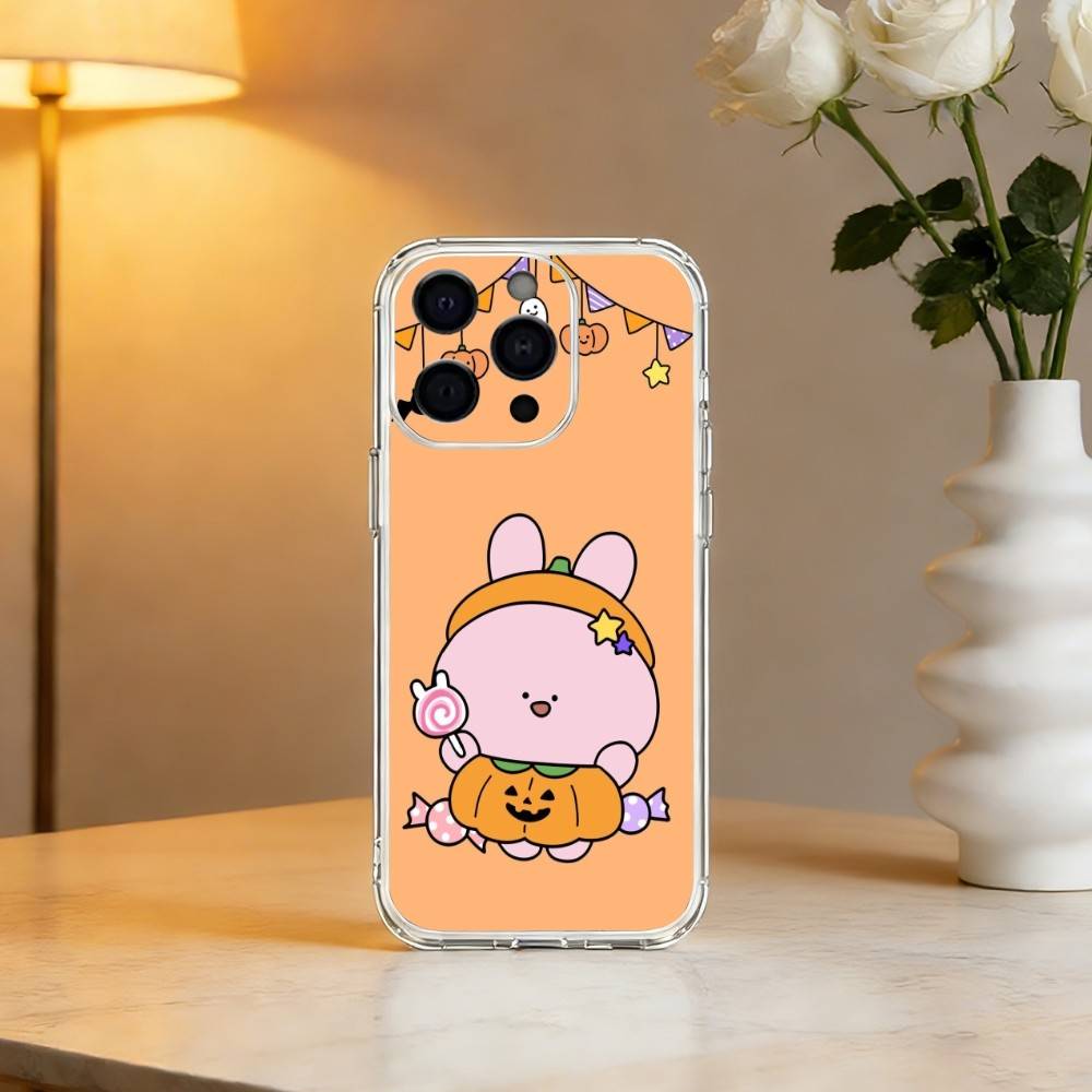 Cartoon A-Asamimichan Phone Case For iPhone 17 16 15 14 13 12 11 Mini Pro Max Plus Transparent Cover