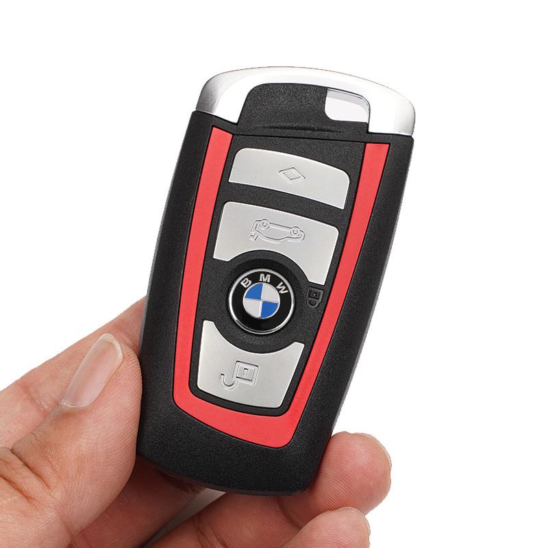 4 Buttons BMW CAS4 Smart Key Fob Shell Uncut Emergency Blade Frame For 1 3 5 7 Series X5 X6 Replacement Key Case Housing Cover FR5
