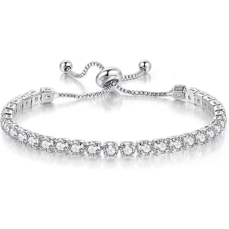 Elegant Women's Zircon Crystal Bracelet - High-End Fashion Jewelry Accessory