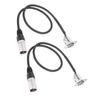 2 Pcs XLR Pass Through Cable No Solder D Type XLR Cable Mic Feed Pass Thru Converter for Stage Box Patch Panel Floor Box