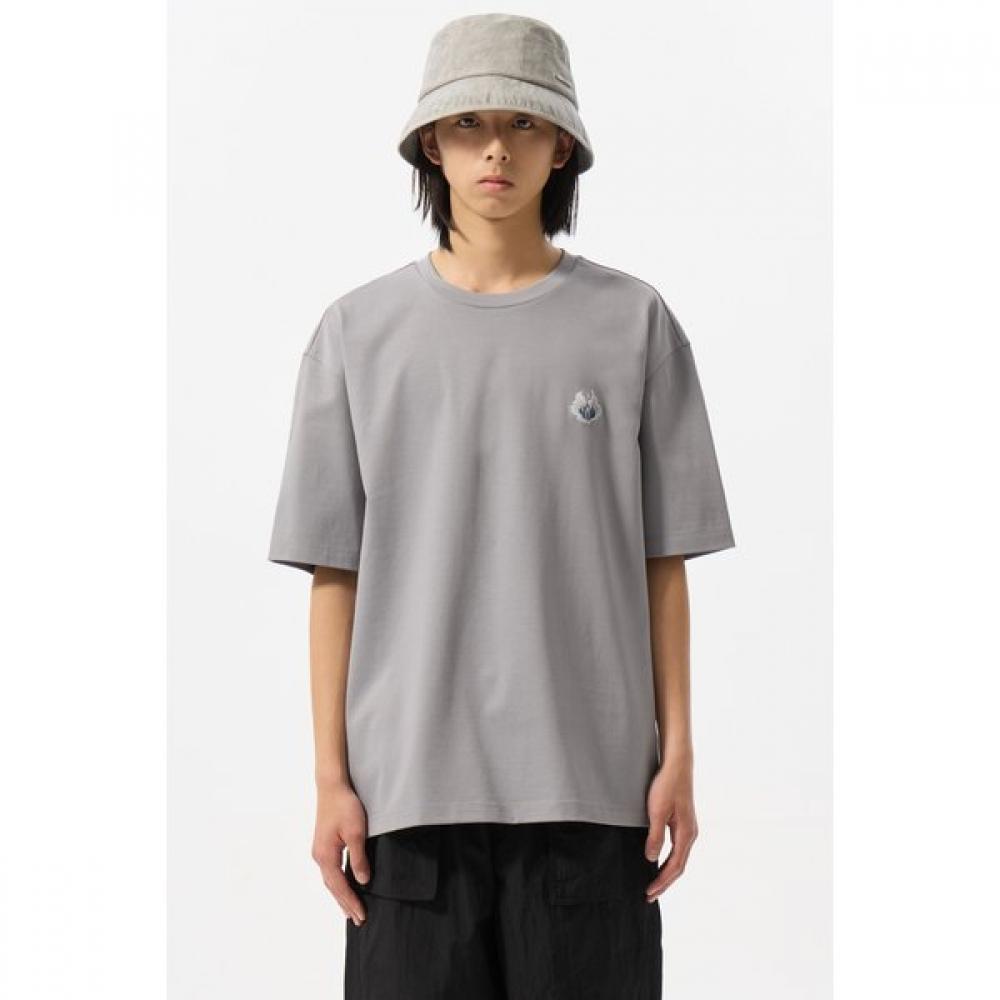 CusTomellow Gray Relax FiT Logo T shirT cwTam25414gyx
