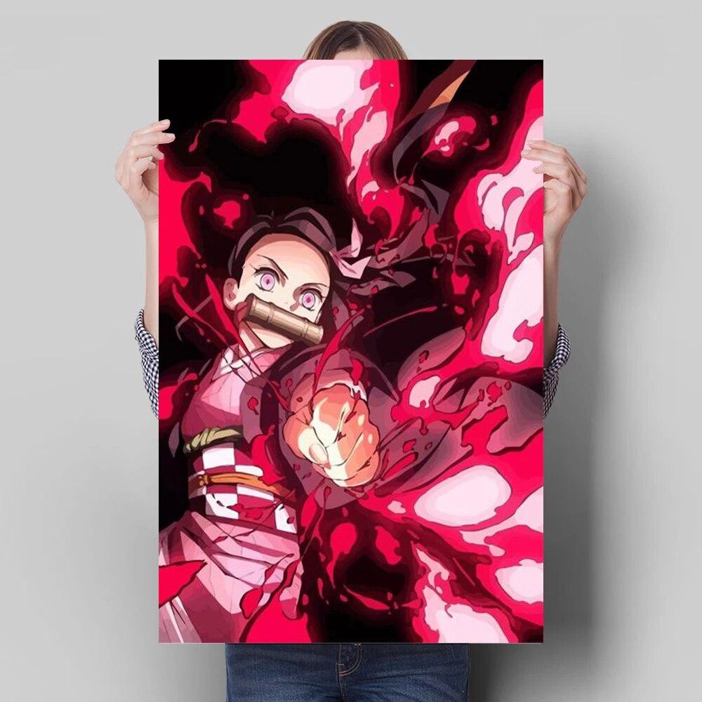 Убийца Демонов, украшение, картина, фреска, постер с персонажами аниме, холст, картина и настенные художественные принты для детской комнаты, современный домашний декор, без рамки
