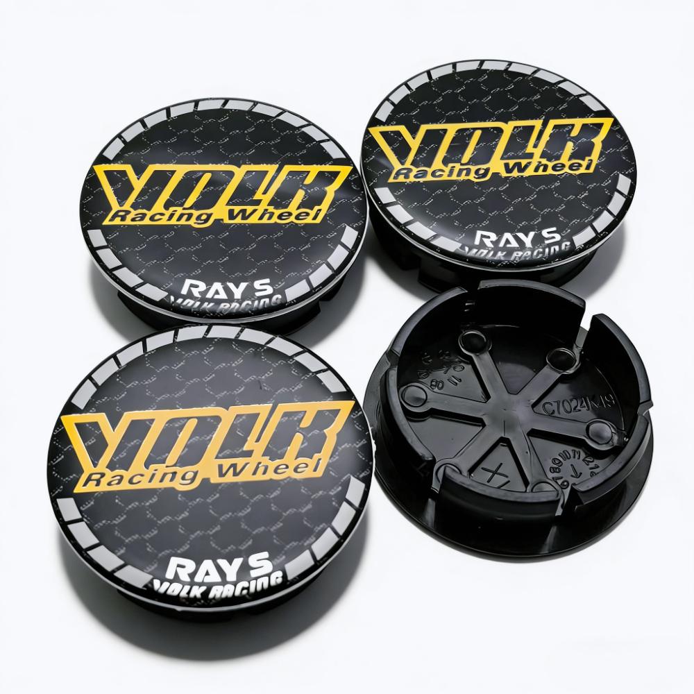 AAYP1 4pcs JDM VLOK Racing Logo Rays Emblem Car Wheel Center Caps 48MM Clip 42MM Wheels Hub Cap Rim Hubcaps Dust Cover Car Accessories