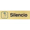 GOLD ALUMINUM PLATE 150x45 ''SILENCE''