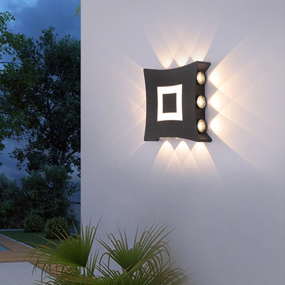 Настенный светильник светодиодный 12 Вт вверх вниз настенный бра ночник спальня внутреннее наружное освещение для домашнего декора комнаты водонепроницаемый уличный светильник