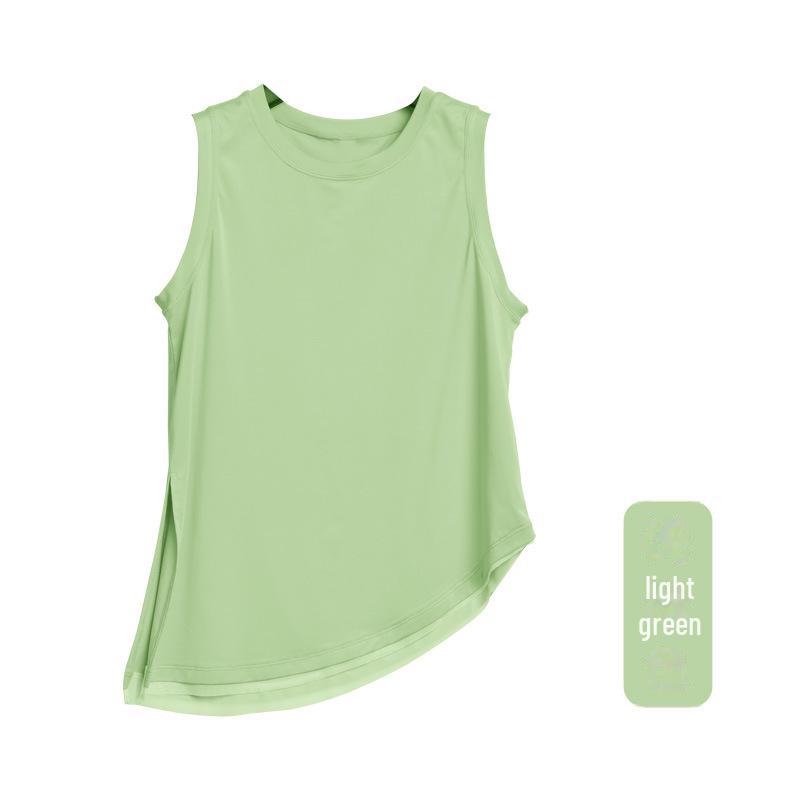 "Женский легкий быстросохнущий жилет для йоги 2025 года": Дышащий, высокоэластичный, однотонный спортивный топ для фитнеса