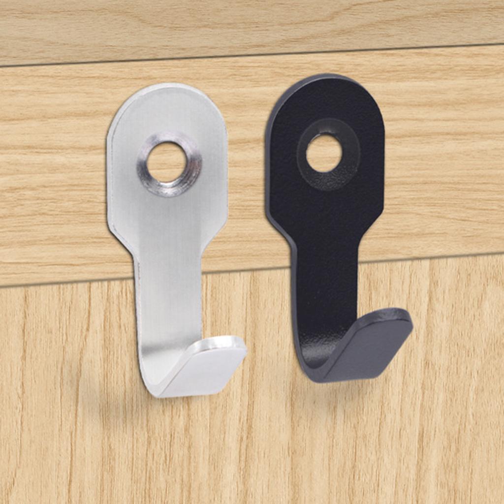 4pcs Sturdy Stainless Steel Wall Hook for Bathroom Kitchen Bedroom Office Easy Installation with Screws and Adhesive