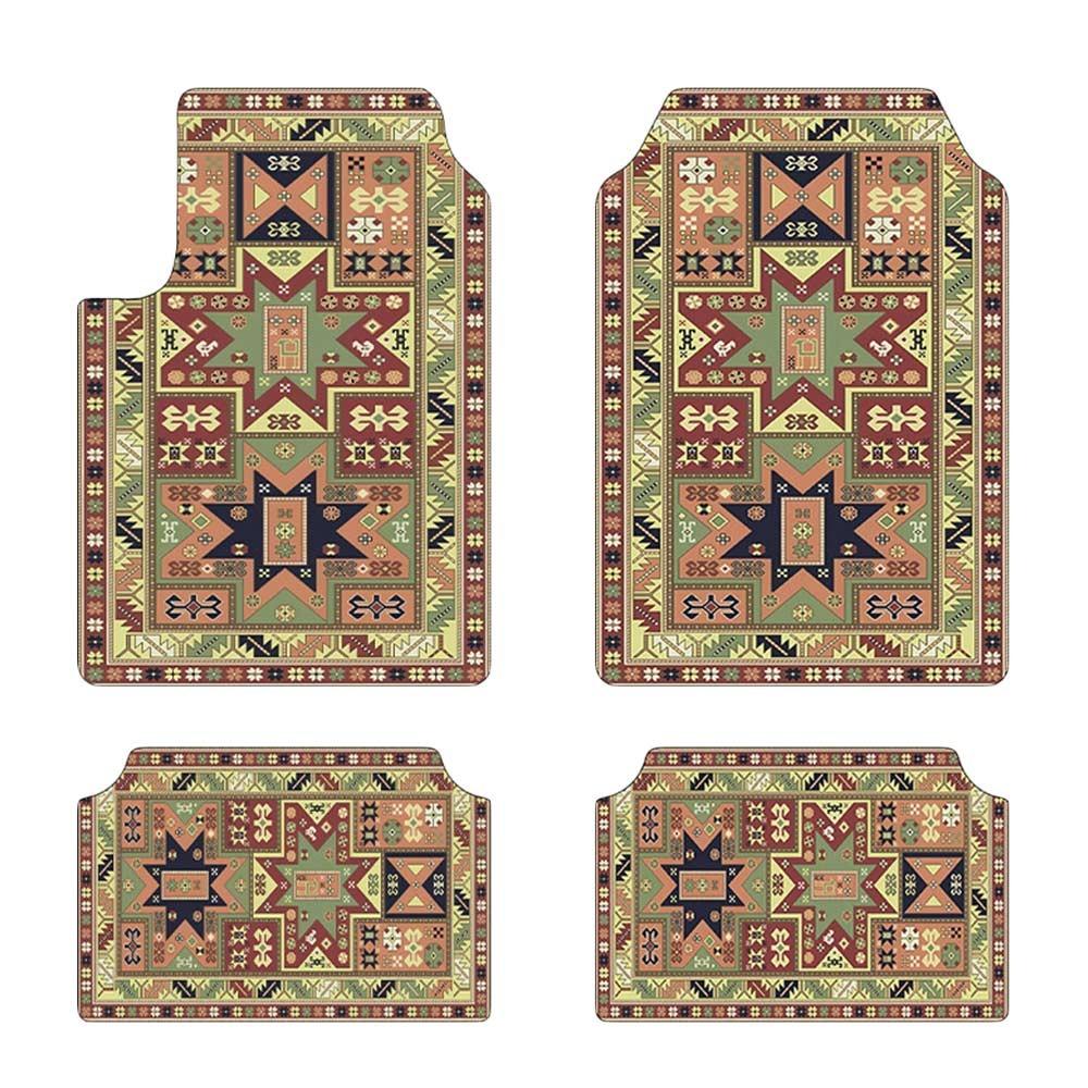 4 шт./компл. Сверхпрочные автомобильные коврики Богемные автомобильные аксессуары Прочный автомобильный ковер для передних и задних сидений