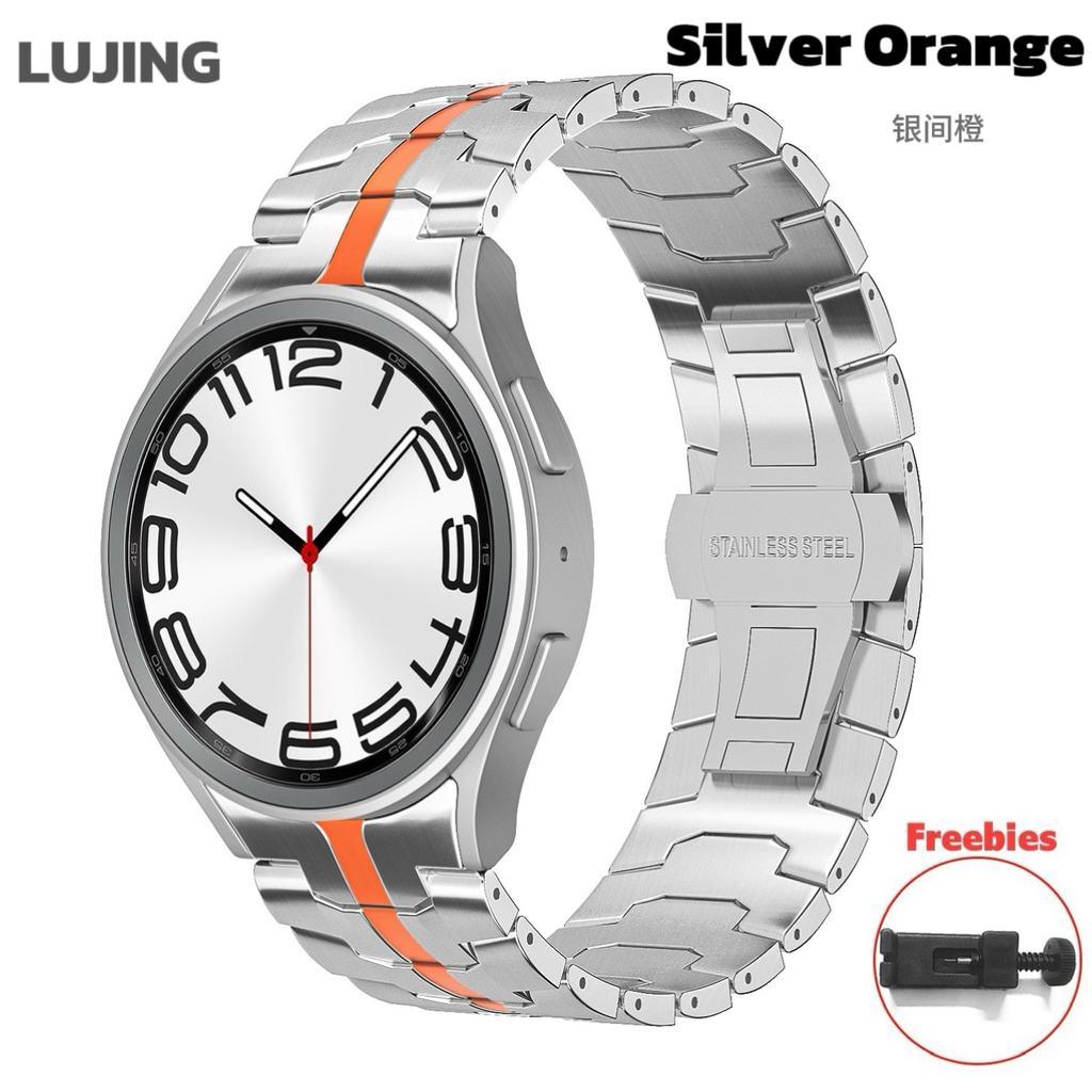 Stainless Steel Strap for Samsung Galaxy Watch 7 6 5 4 Classic 47mm 43mm 42 46mm 45mm No Gaps Metal Band 40mm 44mm Link Bracelet
