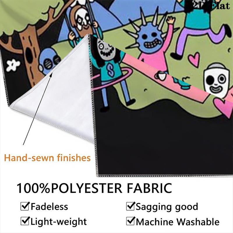 Hip-Hop Cartoon Pattern Home Decor Tapestry, Wall Hanging, Decorative RV Wall Cloth.SGT0917517