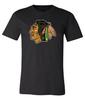 Футболка с потертым логотипом Chicago Blackhawks S-6XL Отслеживание!!