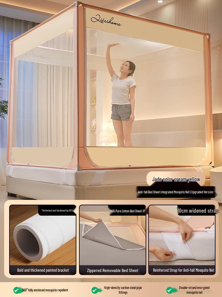 Free Shipping 2026 Anti-Fall Mosquito Net: Full-Cover Bed Rail Tent for Babies and Children