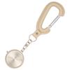 Fieldwork Analog Pocket Watch with Carabiner and Leather Women's Keychain, Coda, White, ST303-1