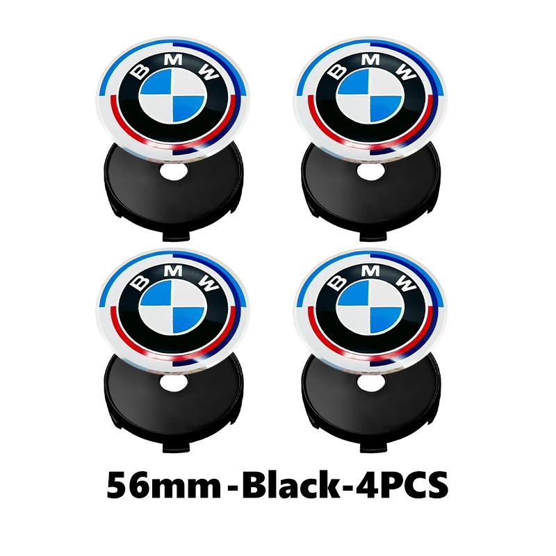 4PCS 56mm Car Badge Wheel Center Cover Stickers Hub Caps Decal For BMW X1 X3 E39 E46 E30 E36 E87 E60 E90 F26 G02 E70 F15 E53 G05