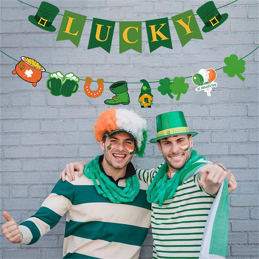 St Patricks Day Party Supplies St. Patricks Day Decorations Felts Ornament Garland Banner Flag Irish Party Hanging Decoration St Patrick's Day Party