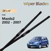 Передняя щетка стеклоочистителя для Mazda2 Mazda 2 Demio 2 DY 2002 2003 2004 2005 2006 2007 Аксессуары Щетки для лобового стекла 24"+16"
