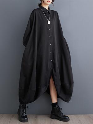 Повседневное свободное модное однотонное платье ZYY1063