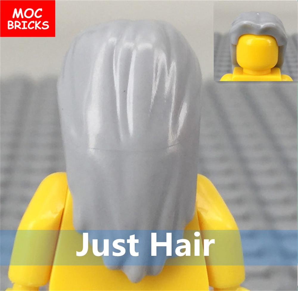 Нетоксичные 5 шт./лот Детали Moc Кирпичики Женские Волосы Собранные Частицы Строительные Блоки Аксессуары Детские Игрушки Пластиковые Куклы