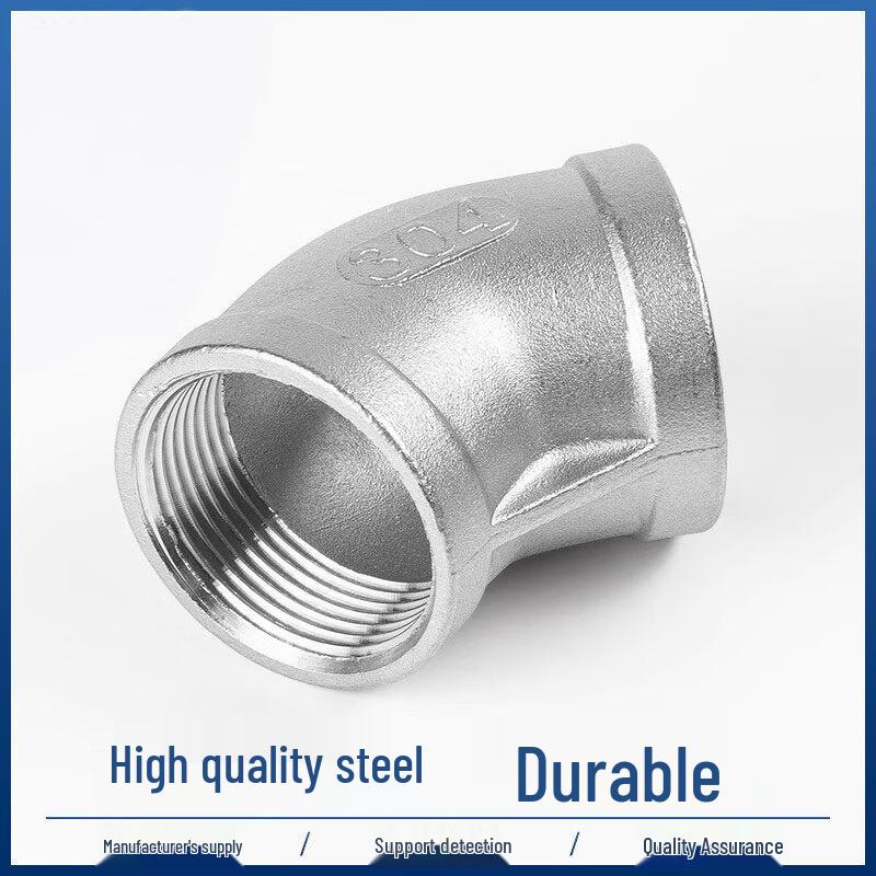 HNYH 304 Stainless Steel 45 Degree Double Internal Thread Elbow