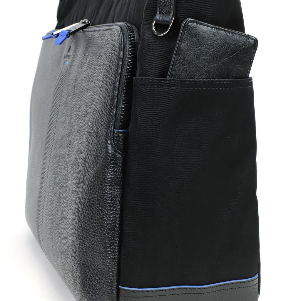 Lanvin en Bleu представляет двухстороннюю горизонтальную сумку-тоут, совместимую с 13,3-дюймовым ноутбуком, №. 513712 Черный