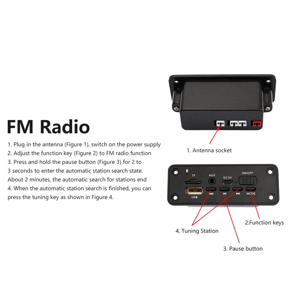 5V Bluetooth MP3/WMA/WAV Декодер Плата Аудио Модуль 2*3Вт Усилитель Беспроводной USB TF Радио AUX FM MP3 Плеер Для Автомобиля Аксессуар