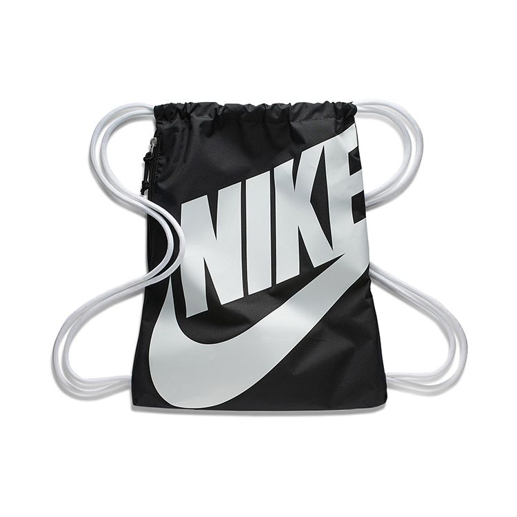 Nike Heritage Basic Logo Drawstring Portable Fabric Backpack Unisex Backpack Black CK0969-011