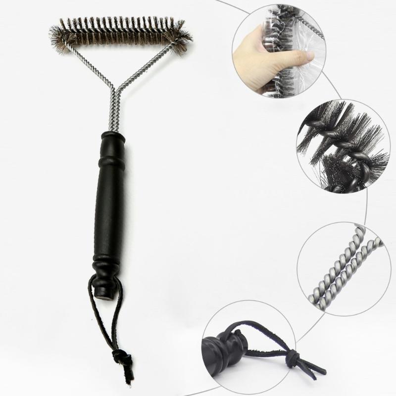 Щетка-скребок для гриля для чистки гриля, Щетка для чистки гриля, Стальная щетка для барбекю